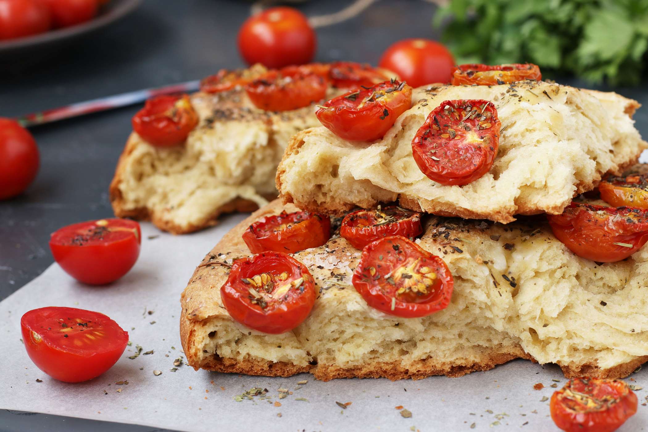 Focaccia Z Pomidorami Przepis Na Fajnegotowanie Pl