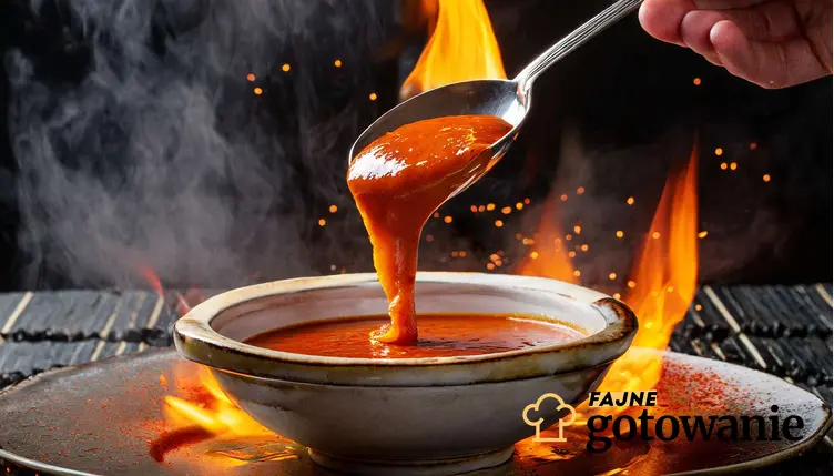 Łyżeczka sosu w ogniu - palący smak zwiększa doznania kulinarne i poprawia aromat wielu jałowych produktów.