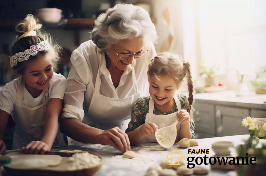 Gotowanie z babcią i wnuczkami | wygenerowane przez AI