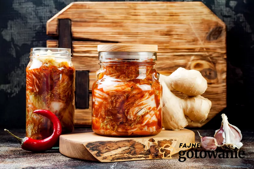 Kimchi w słoiku – tradycyjna koreańska potrawa bogata w probiotyki Kimchi w słoiku