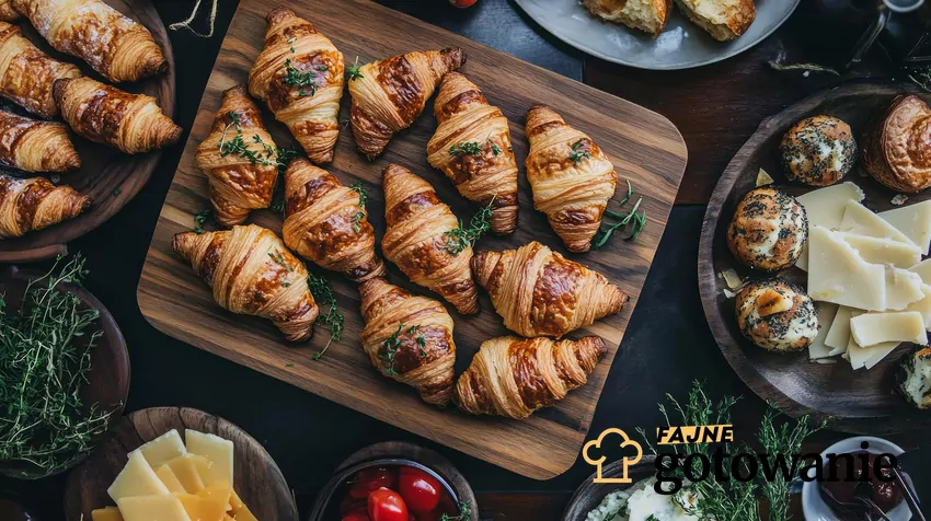 Widok z góry na mini croissanty