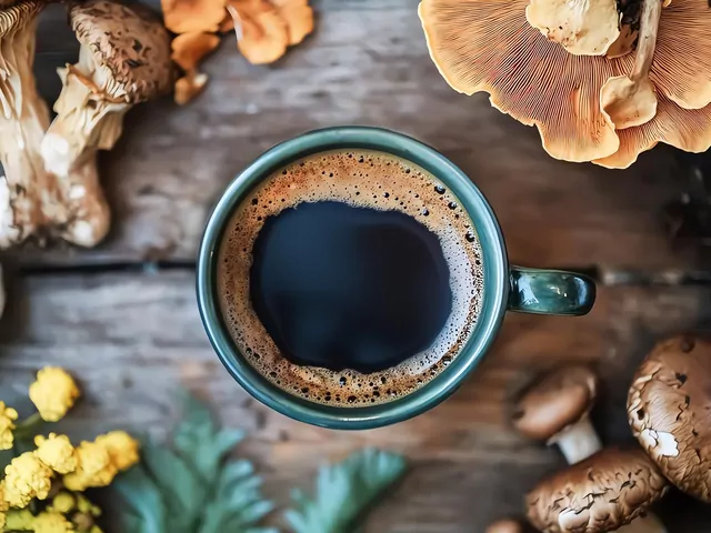 Kawa z dodatkiem grzybów