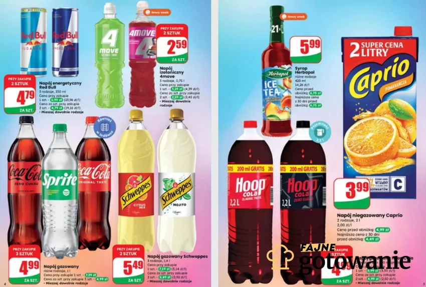 Obniżki cen napojów - do 22 lipca Dino - gazetka