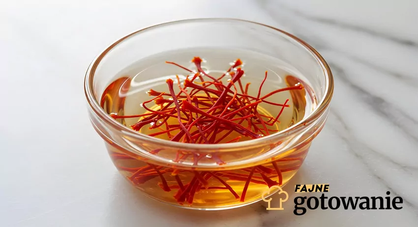 Napar z szafranu z miseczce