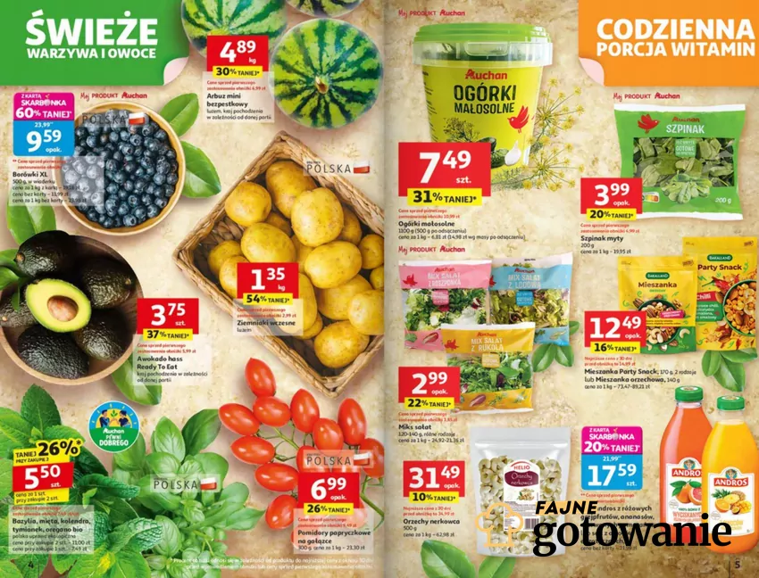 Świeże warzywa i owoce Auchan - gazetka
