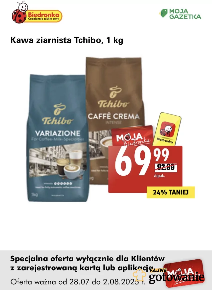 24% rabatu oznacza w tym przypadku 23 zł za opakowanie Promocje w Biedronce