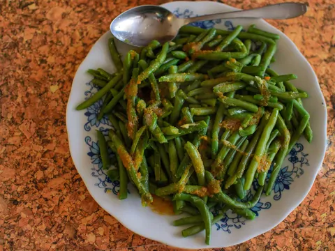 Carbonara z fasolki szparagowej