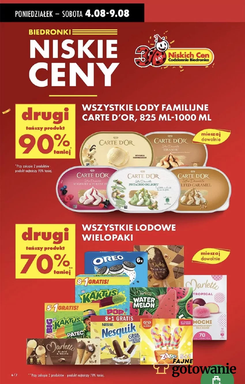 Możesz wybierać różne smaki Promocje w Biedronce