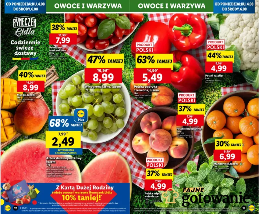 Warzywa i owoce w dużej promocji w Lidlu Gazetka Lidla