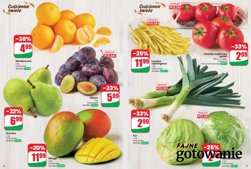 Warzywa i owoce nawet 38% taniej Dino - gazetka