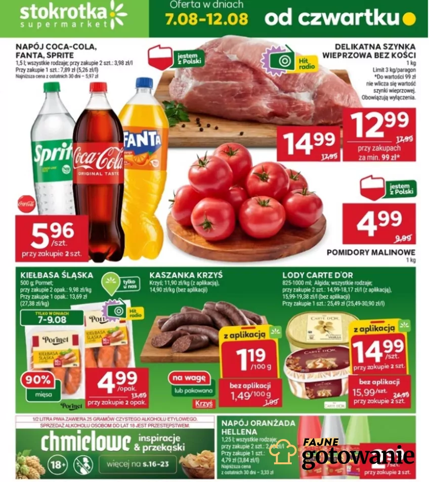 Genialne okazje cenowe w Stokrotce w dniach 7-12 sierpnia Gazetka Stokrotki