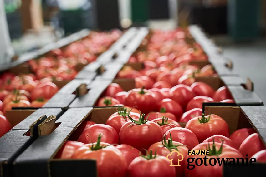 Świeży pomidor powinien być sprężysty, ale ustępować pod delikatnym naciskiem Pomidory w kartonie
