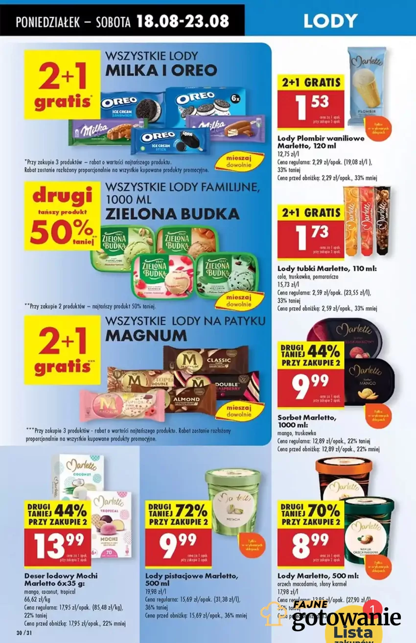 Podczas tej promocji można wybierać dowolne smaki Promocje w Biedronce