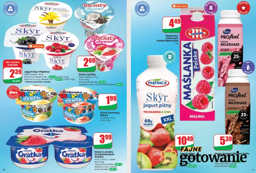 W Dino wiele ciekawych produktów mlecznych Dino - gazetka