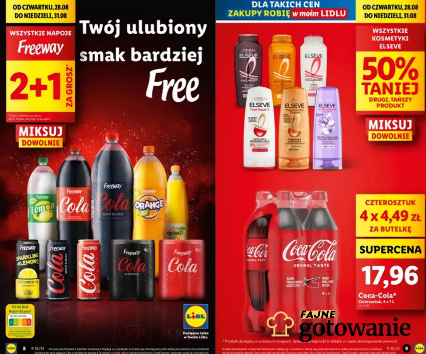 Popularne napoje i kosmetyki w rewelacyjnych cenach Lidl - gazetka