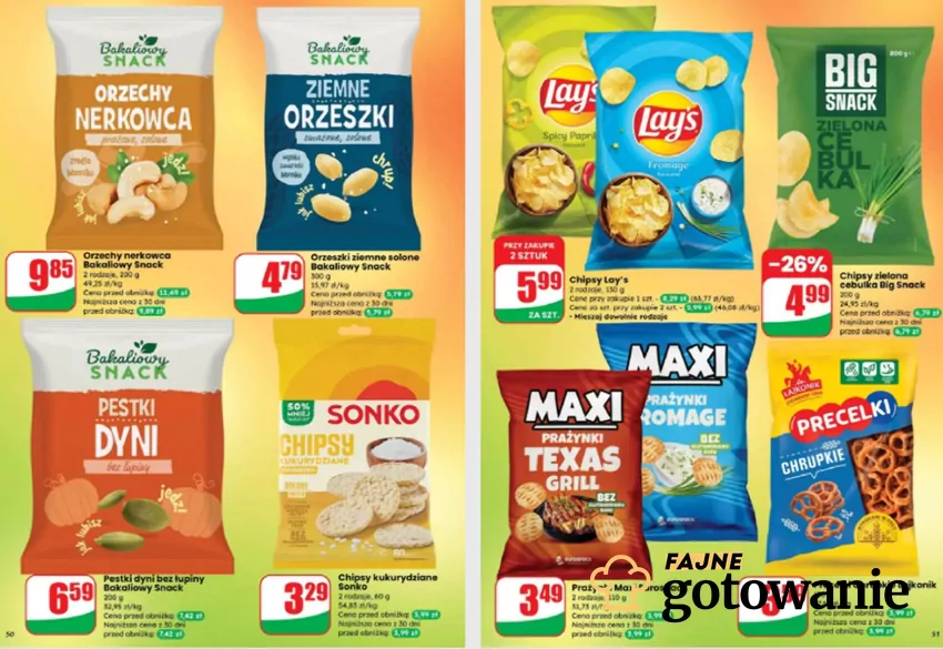 Słone przekąski taniej od 3 do 9 września Dino - gazetka