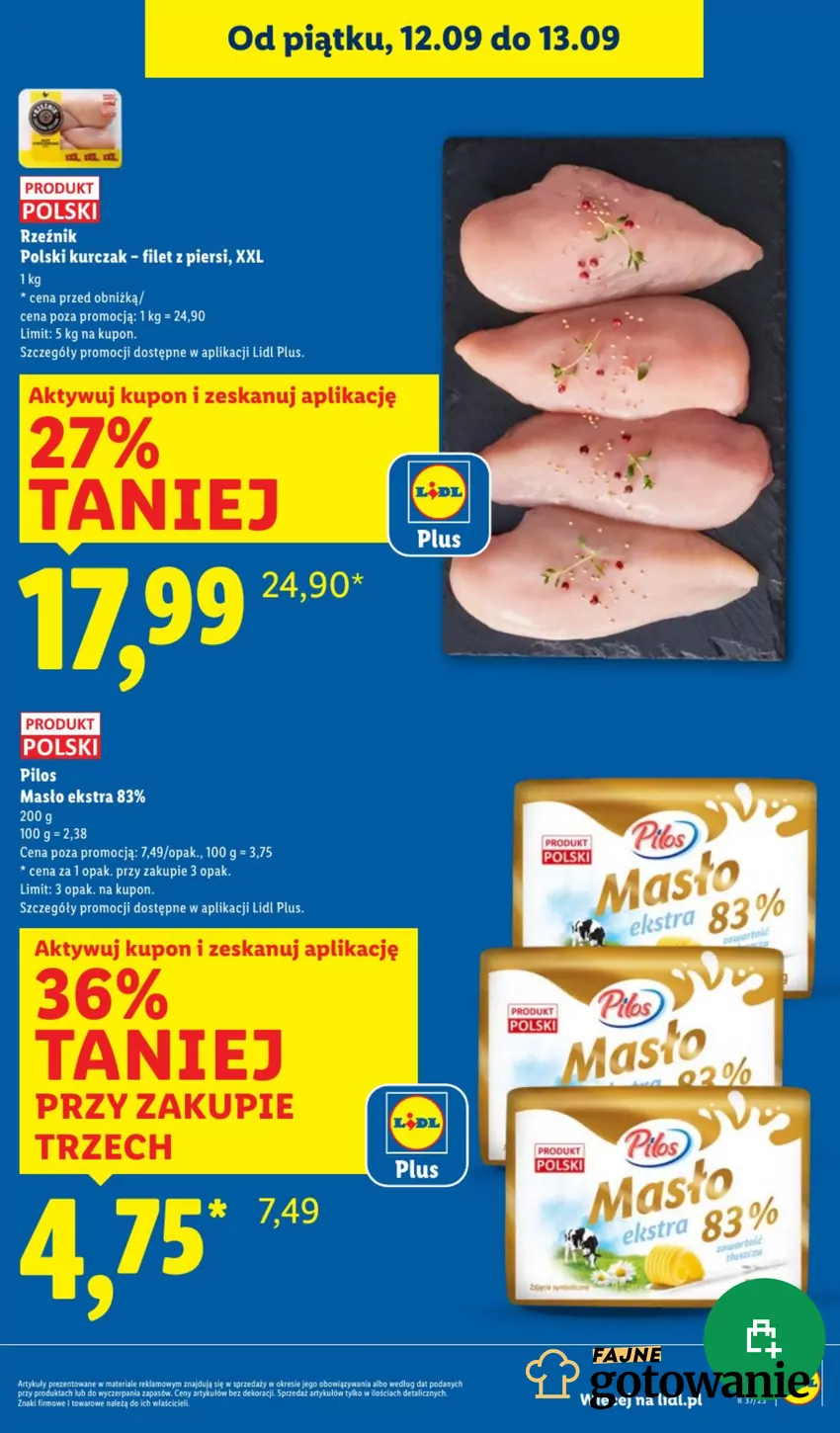 2,74 zł taniej za masło - całkiem fajny rabat Lidlu tylko przez 2 dni Promocje w Lidlu