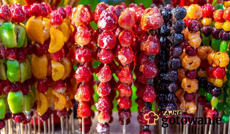 Owoce w szkle można kupić na targach w północnych Chinach