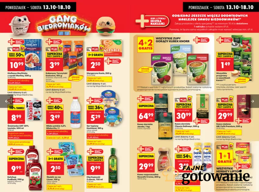 W promocji m.in. kultowe kawy - do 18.10 Biedronka - gazetka