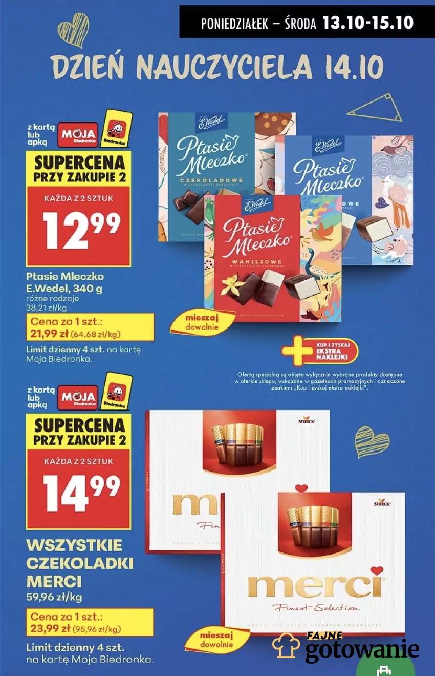 Jedno opakowanie jest tańsze aż o 9 zł, więc to duża zniżka Promocje w Biedronce