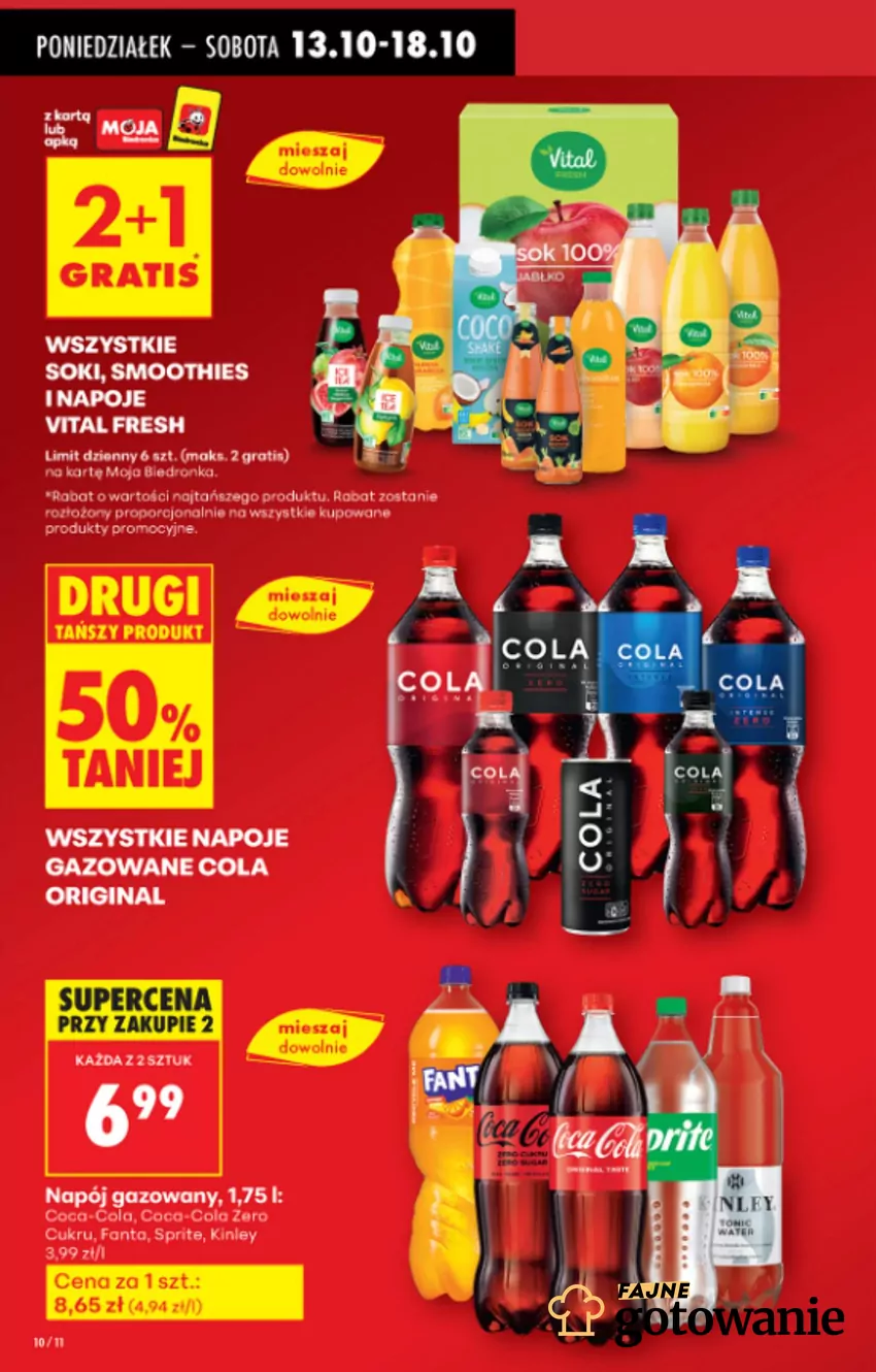 Kultowe napoje w obniżonych cenach Biedronka - gazetka