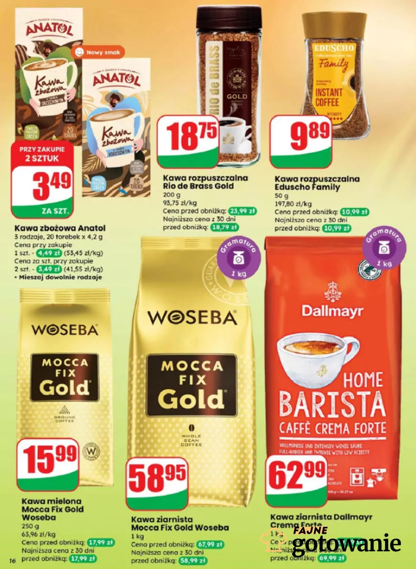 Do 21 października obniżone ceny wielu kaw w Dino Dino - gazetka