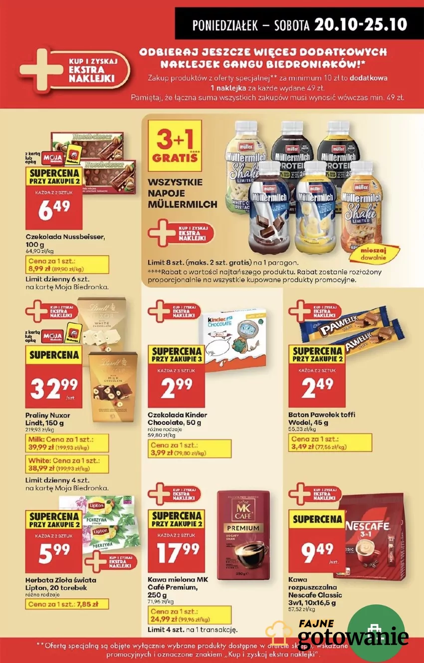 W tym samym czasie możesz dodać do koszyka także czekoladę Nussbeisser w fajnej cenie Promocje w Biedronce