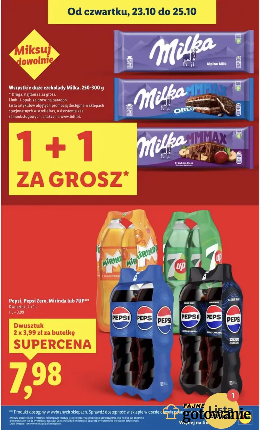 W ofercie Lidla aktualnie jest również proponowana super cena na napoje gazowane Promocje w Lidlu