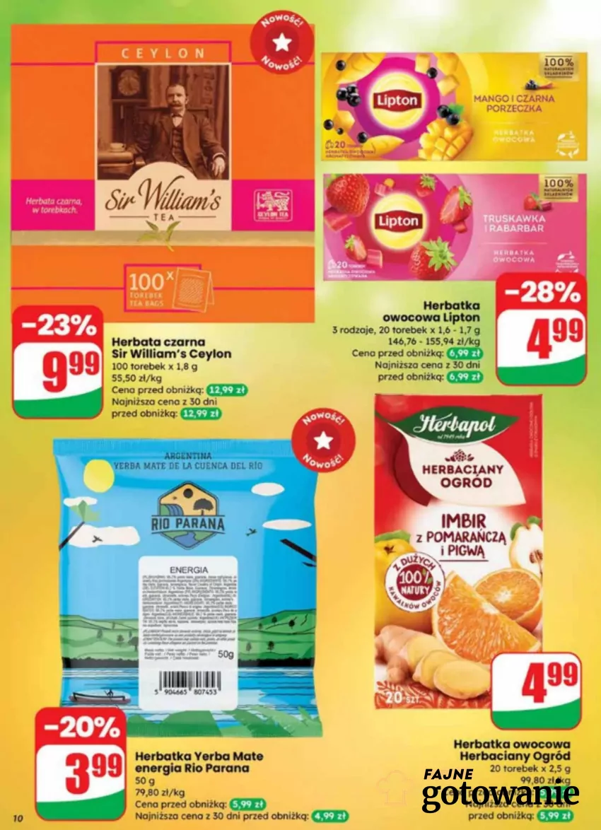 W promocji m.in. smaczne herbaty - do 28.10 Dino - gazetka
