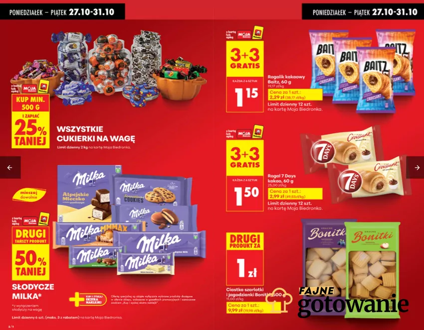 Genialne obniżki cen do 31 października w Biedronce Gazetka Biedronki