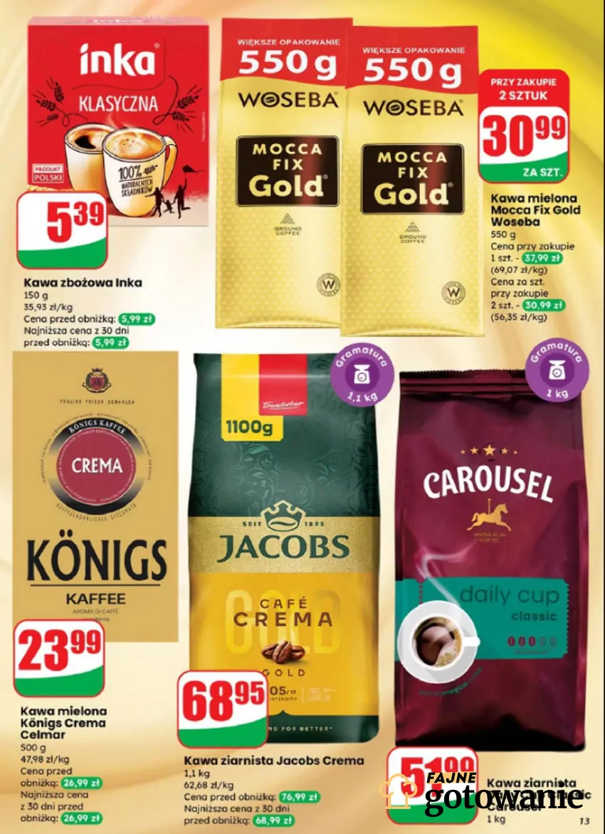 Kultowe kawy w okazyjnej cenie - tylko do 4 listopada Dino - gazetka