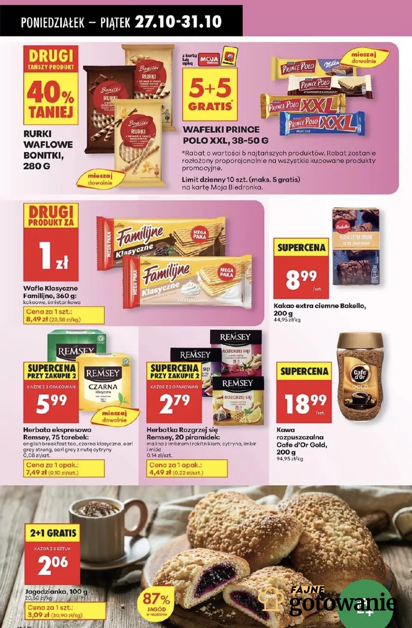 Za dwa opakowania zapłacisz tylko 9,49 zł, więc sporo zaoszczędzisz Promocje w Biedronce