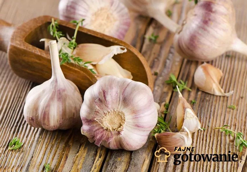 Czosnek na desce