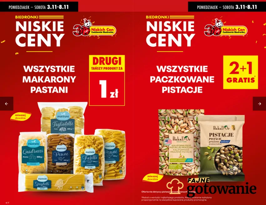 Duże przeceny m.in. makaronów w Biedronce Biedronka - gazetka