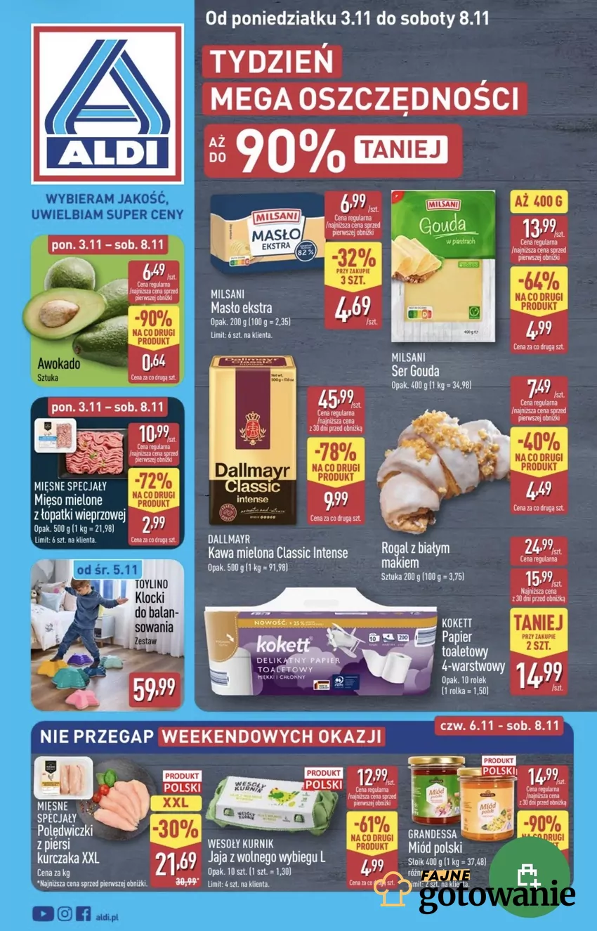 W tym tygodniu jest aż do 90% taniej Promocje w ALDI