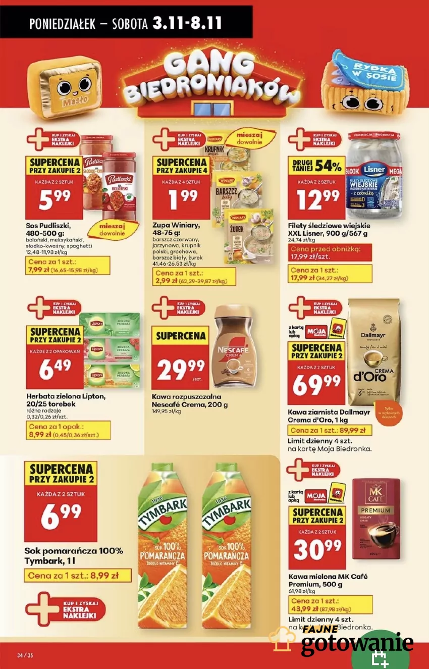 Do soboty kupisz także kawę mieloną i rozpuszczalną w super cenach Promocje w Biedronce