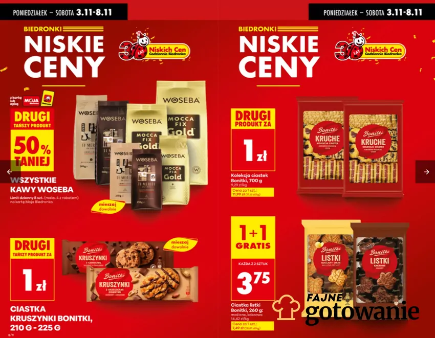 Genialne obniżki cen wielu popularnych produktów Biedronka - gazetka
