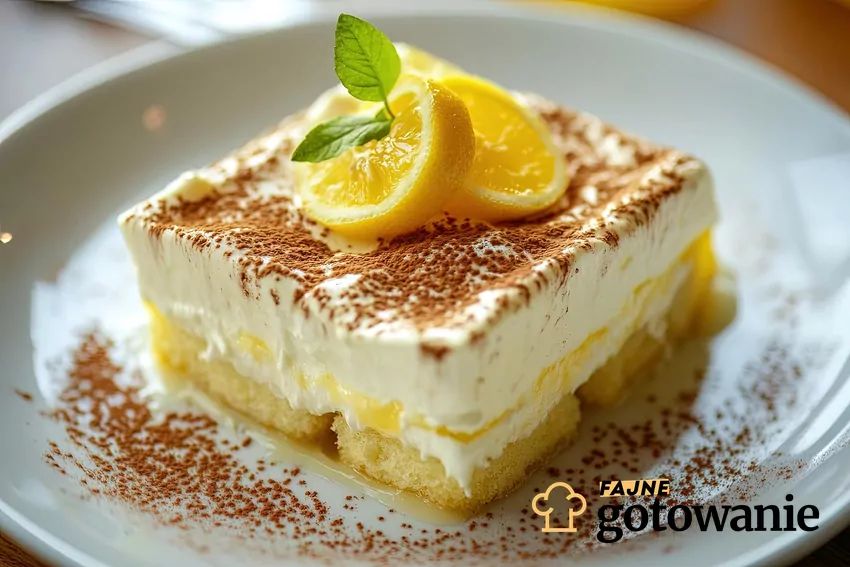 Zwykła szarlotka zamienia się w dzieło, jeśli przygotujesz ją wg tego przepisu Kawałek szarlotki królewskiej na talerzu