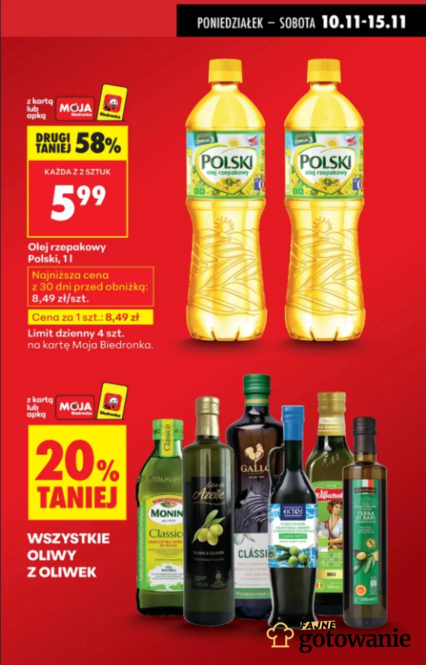 W promocji m.in. popularny olej i oliwy Gazetka Biedronki