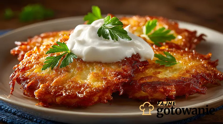 Placki ziemniaczane na talerzu