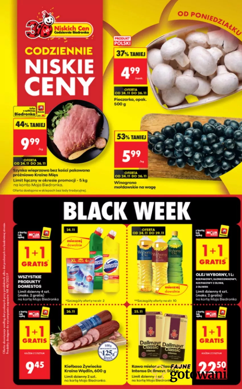 W promocji m.in. kultowa kawa z okazji Black Week Biedronka - gazetka