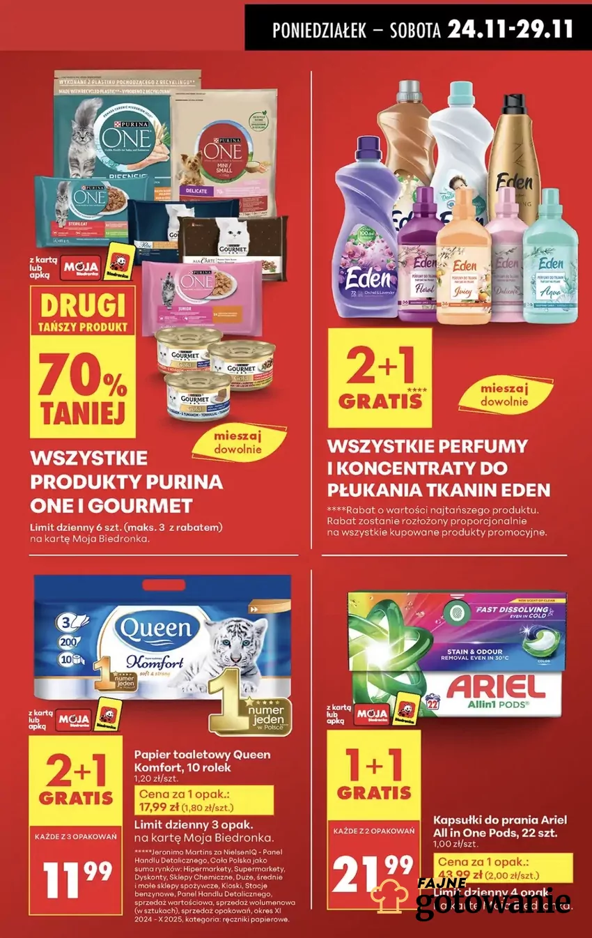 2+1 gratis - taki rabat czeka na Klientów Biedronki na koncentraty i płyny do płukania marki Eden Promocje w Biedronce