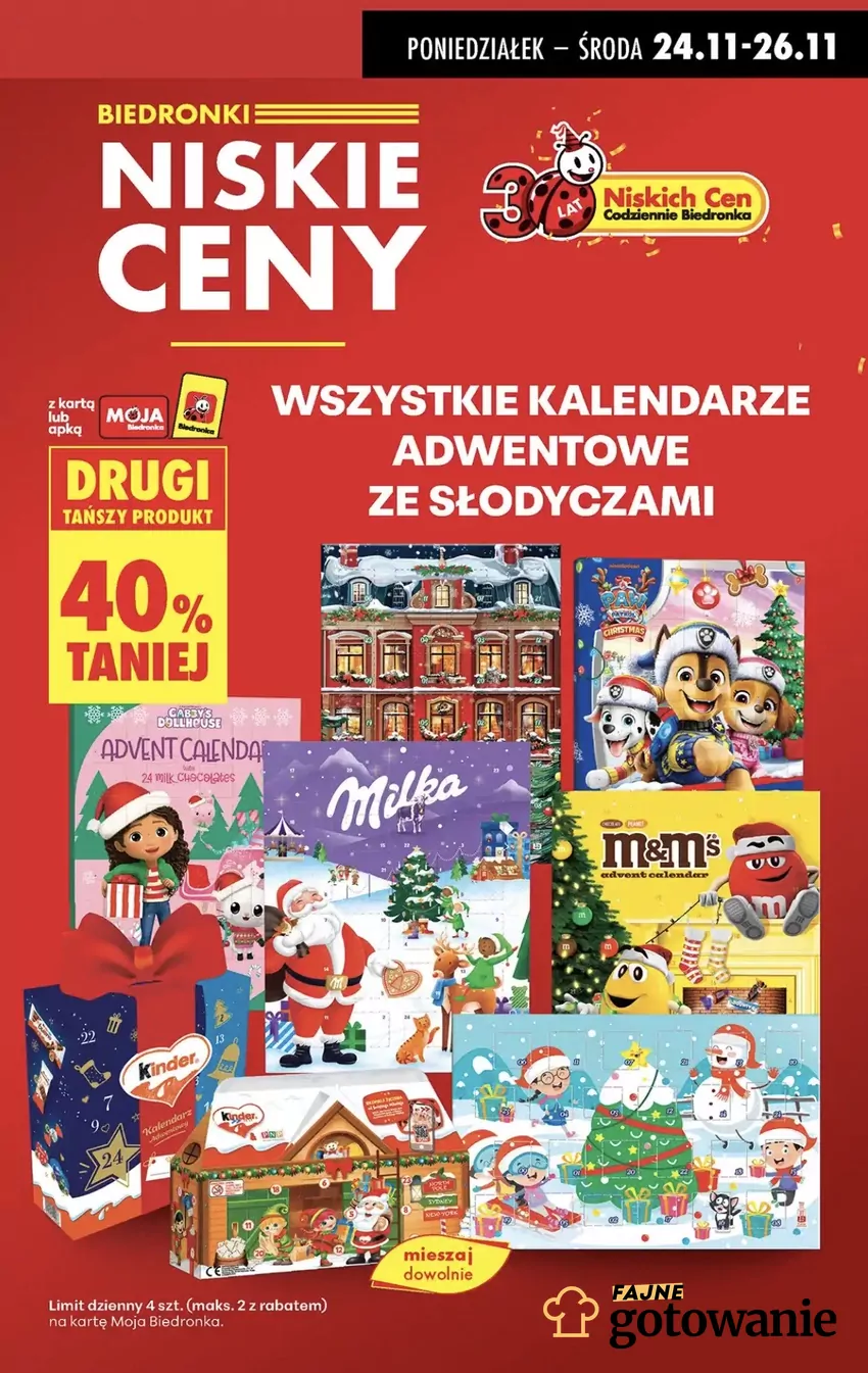 W akcji biorą udział także najbardziej znane marki słodyczy Promocje w Biedronce