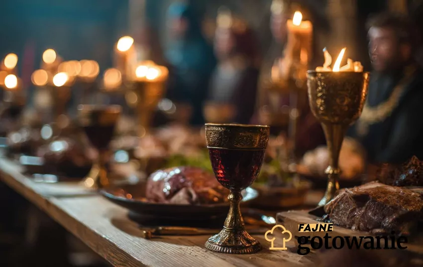 Złoty puchar na stole