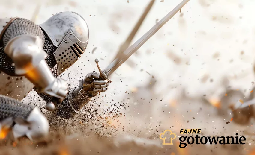 Największym zaskoczeniem dla współczesnego czytelnika może być fakt, że rycerze opierali swoją dietę w dużej mierze na produktach roślinnych Rycerz podczas walki