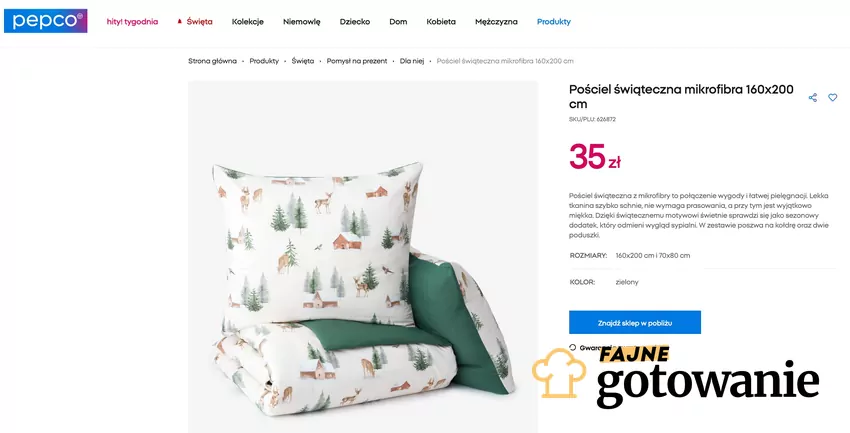 Pościel świąteczna z Pepco, fot. pepco.pl Pościel świąteczna z Pepco
