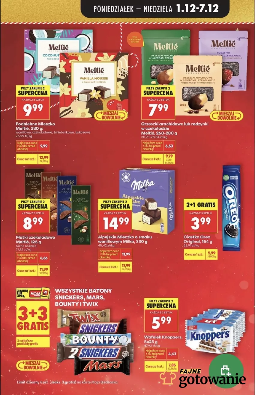 Ogromna ilość słodyczy jest na przecenie w Biedronce aż do niedzieli Promocje w Biedronce