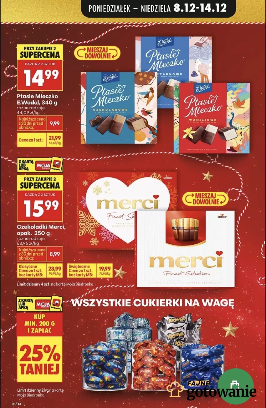 Wszystkie cukierki na wagę można kupić w niższej cenie Promocje w Biedronce