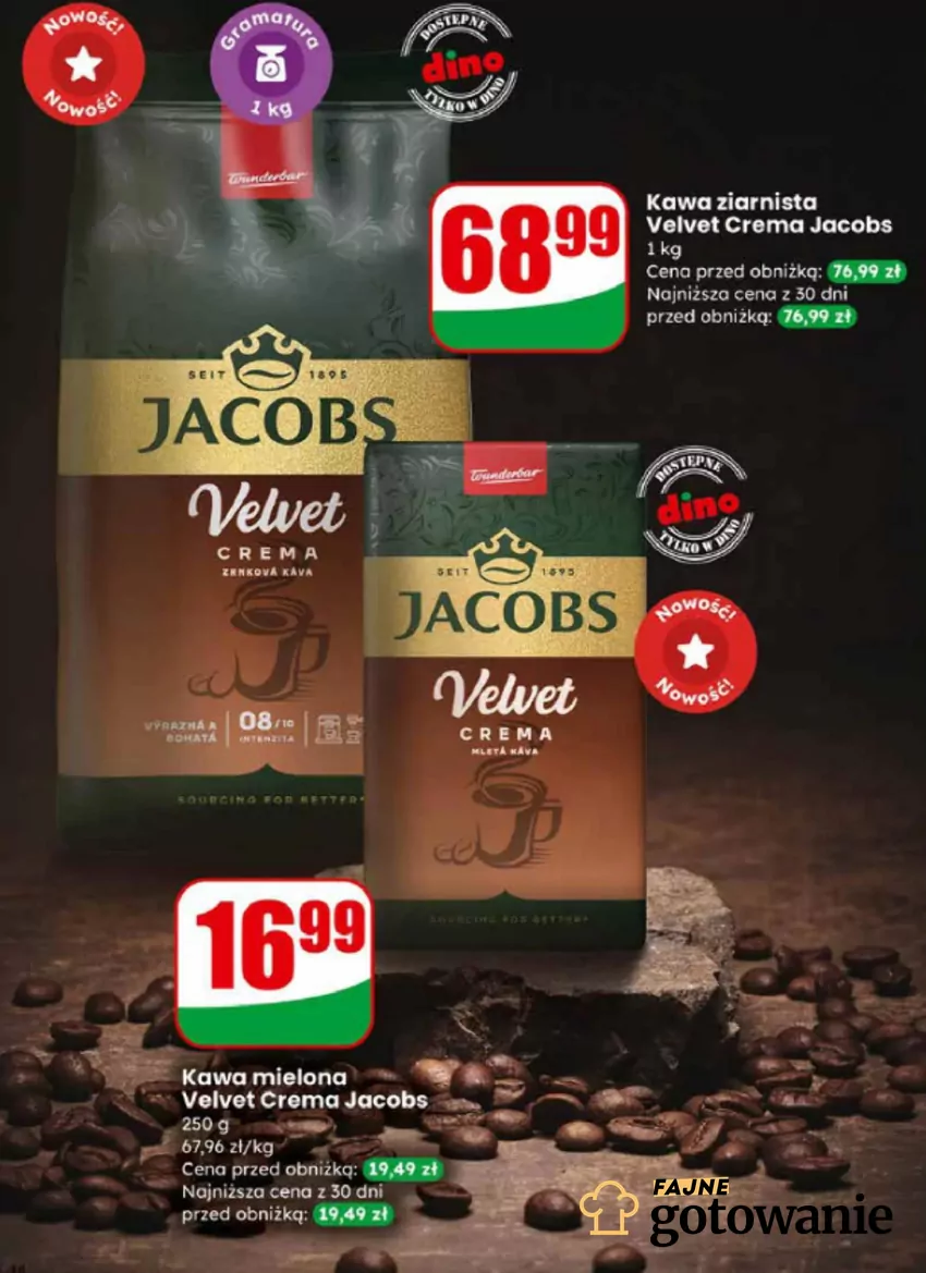 Luksusowe kawy ziarniste i mielone w świetnych cenach Dino - gazetka