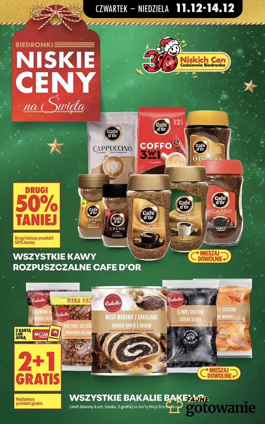 Wszystkie bakalie marki Bakello są objęte rabatem 2+1 gratis Promocje w Biedronce